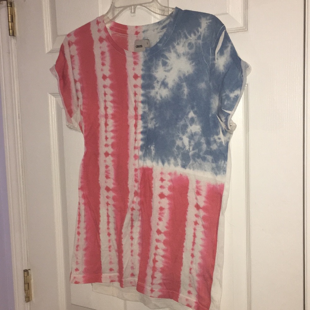 ASOS USA tie dye t-shirt, unisex with plain back.